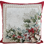 BN Poszewka 40x40cm Chenille Świąteczny stroik, dzwonki