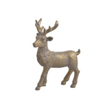 Jeleń ceramiczny szaro-złoty