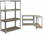 Regał metalowy ocynkowany 1500x700x300cm 4-poziomowy 150kg