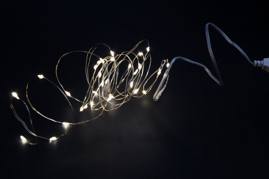 Lampki 30 LED ŻYŁKA biały ciepły USB 2,9m