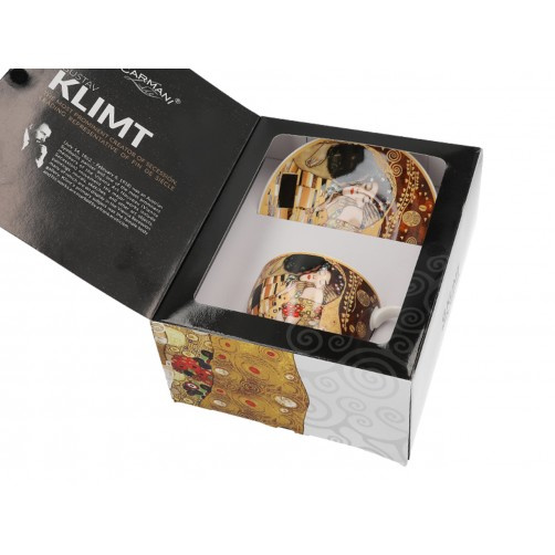 KLIMT Filiżanka ze spodkiem 250ml Pocałunek w pudełku Carmani