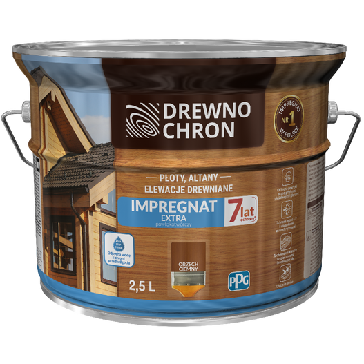Drewnochron Extra do drewna 2,5L Orzech ciemny