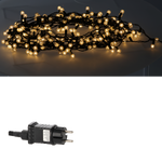 Lampki zewnętrzne/wewnętrzna 200 LED kulki ciepły biały 16 + 3m zasilania