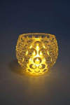 Świecznik na baterie wypukłe koła LED 6,5x7 cm