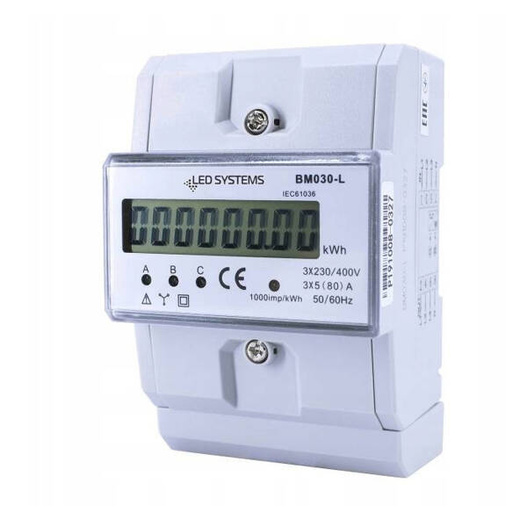 Licznik energii 3 fazowy 5(80)A