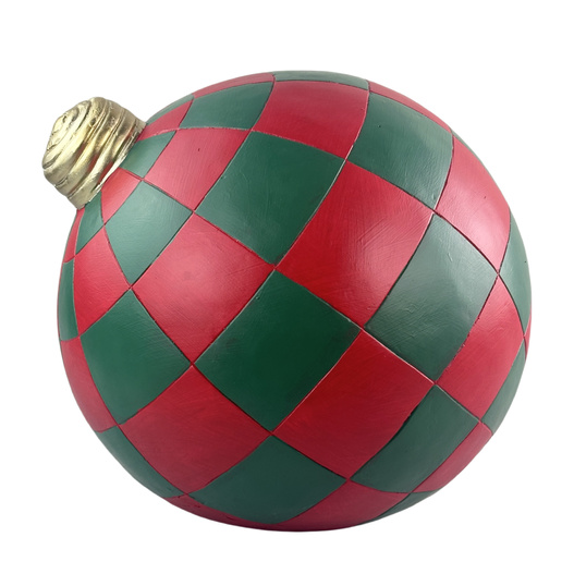 Bombka czerwono-zielona maxi 41cm 