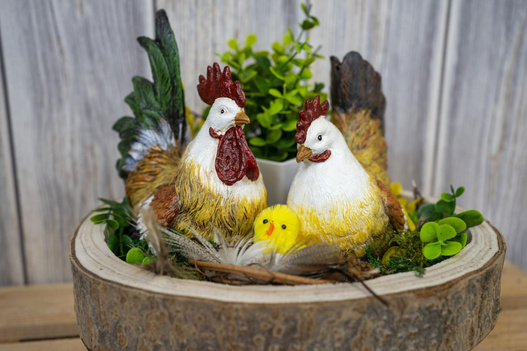 Figurka ceramiczna kogut / kura 15cm