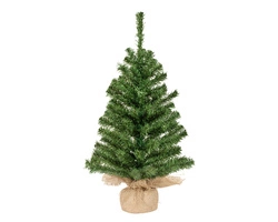 Choinka zielona w jutowym worku 75 cm