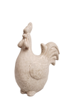 Figurka Kogut ceramiczny beżowy cieniowany 19x23cm