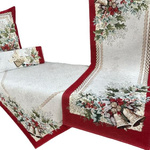 BN Bieżnik na stół 40x140cm Chenille Świąteczny stroik, dzwonki