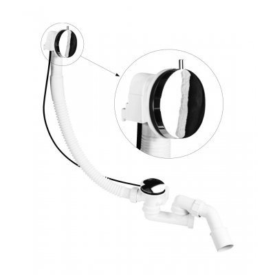 Przelew wannowy automatyczny McSLIM 