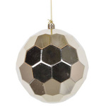 Bombka geometryczna plaster miodu szampańska 12cm