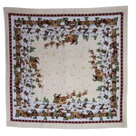 Obrus świąteczny Mikołaj w saniach 85x85cm