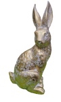 Figurka Zając złoty szczotkowany siedzący 29,5 cm