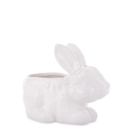 Królik Osłonka ceramiczna biała 13x9x16cm