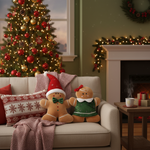 Poduszka Piernik ON/ONA zielona sukienka/kokarda 34cm