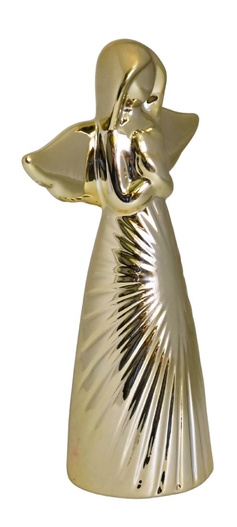Anioł ceramiczny lustro złoty 11,5cm