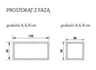 Kostka brukowa Prostokąt czerwona grubość 4cm faza