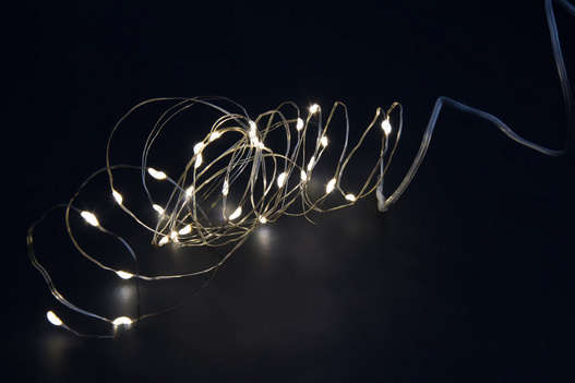 Lampki LED 50 ŻYŁKA biały zimny USB