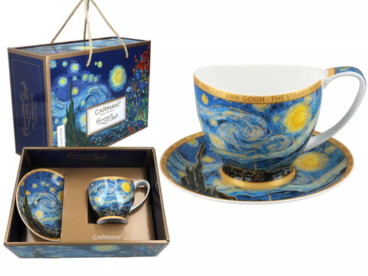 Van Gogh Filiżanka ze spodkiem BIG Gwiaździsta noc 350ml Carmani