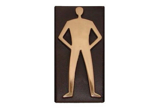 Tabliczka na drzwi WC chłopiec złoto 65x30mm