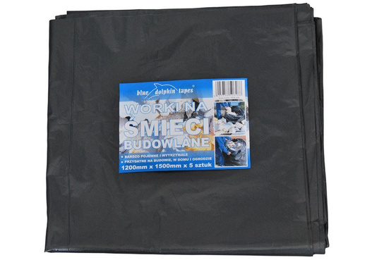 Worki na śmieci budowlane 120x150cm 5 sztuk