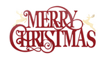 Napis metalowy "Merry Christmas" czerwony 44cm