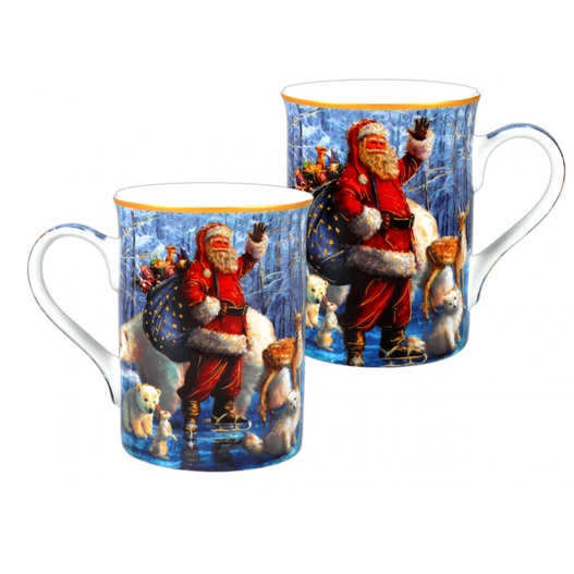 Kubki komplet 4 sztuki- Święty Mikołaj Carmani 400ml