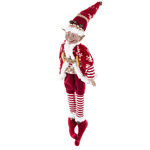 Elf aksamit czerwono-biały, nogi janczary 55cm