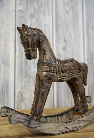 Koń na biegunach brązowy 26,5x22cm