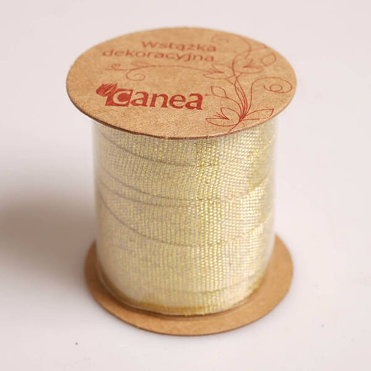 Wstążka złota ze wzorem 1cm x 3m
