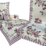 Bieżnik na stół Fiolet Kratka 40x140cm Chenille 