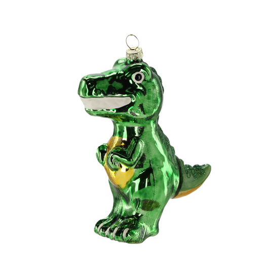 Bombka szklana 1sztuka Dinozaur zielony 12cm