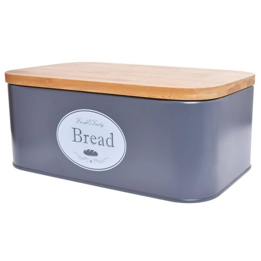 Chlebak szary metalowy Bread 42,5x23x12,7cm