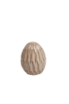 Jajko ceramiczne beżowe cieniowane, plisowane 12cm