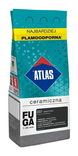 Fuga ceramiczna 1-20mm Atlas 037 Grafitowy 2kg