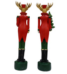 Renifer dekoracyjny ON w zielono-czerwonym mundurze 20,5 cm – 2 wzory