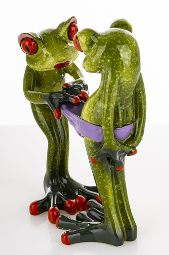 Figurka Żaby rozciągające fioletowe majtki 13,5cm