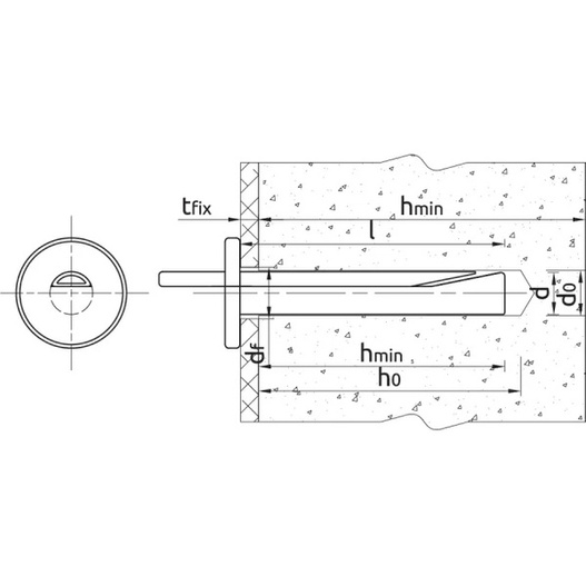 Stalowa kotwa wbijana R-GS-06065 6x65mm100szt Rawlplug