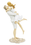 Figurka para zakochanych w bieli tańcząca na piasku 26cm