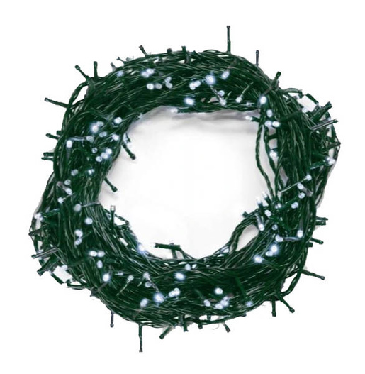 Lampki zew/wew 140LED płynące 8 programów białe zimne 6,95m