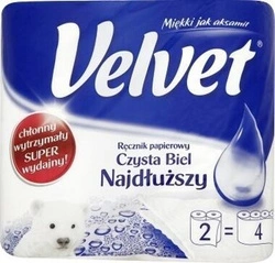 Ręcznik kuchenny Velvet Biały 2 rolki
