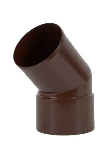 Kolano rury spustowej PVC 75 x 67 brąz Kaczmarek