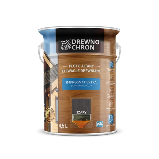 Drewnochron Extra do drewna 4,5L Szary