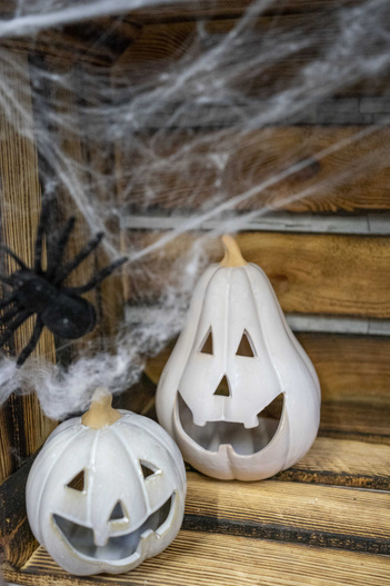 Dynia ceramiczna okrągła na halloween