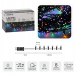 Lampki zewnętrzne/wewnętrzne 500 Led multicolor 25m+3m zasilacz