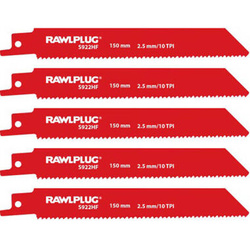 Zestaw brzeszczotów do piły szablowej 5szt 152mm 1,8mm Rawlplug