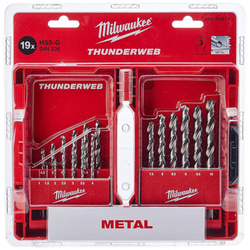 Zestaw wierteł do metalu 19sztuk Milwaukee