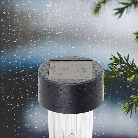 Lampa solarna LED czarny słupek 33cm
