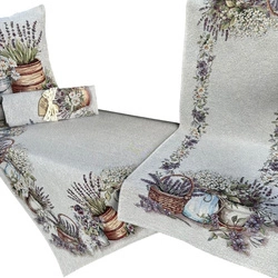 Bieżnik na stół EDEN Koszyk Lawenda 40x140cm Chenille 